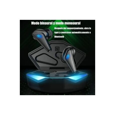 Audífonos in-ear gamer inalámbricos Binden Dark Manta negro