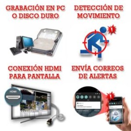 Kit Secucore AHD 1080p DVR 1004NH, 2 Cámaras AH615P