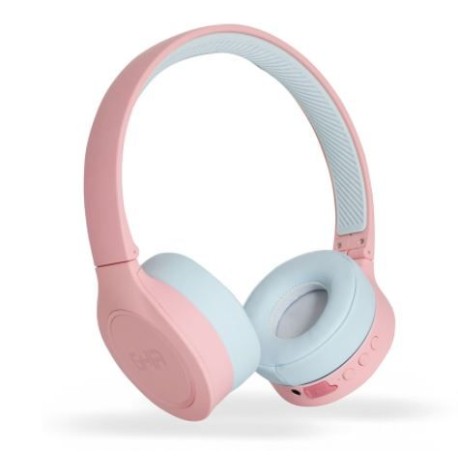 Audífonos diadema bluetooth Ghia n2 hifi sound, rosa, 10m alcance, bateria 300mah