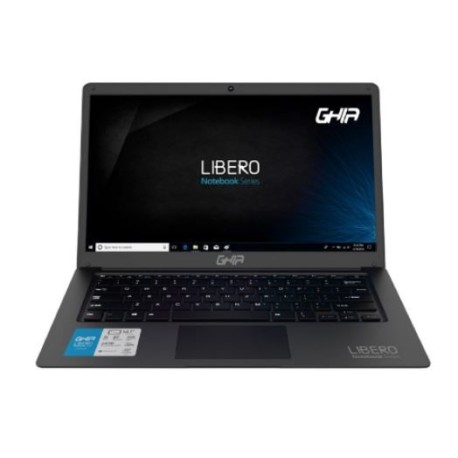 Portátil GHIA Libero 14.1pulg negra, Celeron j3355, 4gb, 128gb, slot HDD 2.5, W10 pro